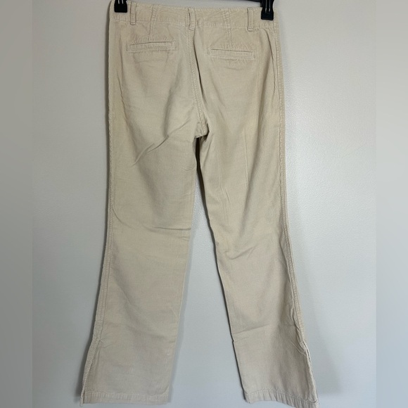 Vintage Banana Republic Beige Wide-leg Split-hem Corduroy Pants - Picture 2 of 10